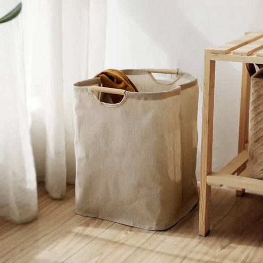 JapanStil Cotton-Linen Laundry Basket